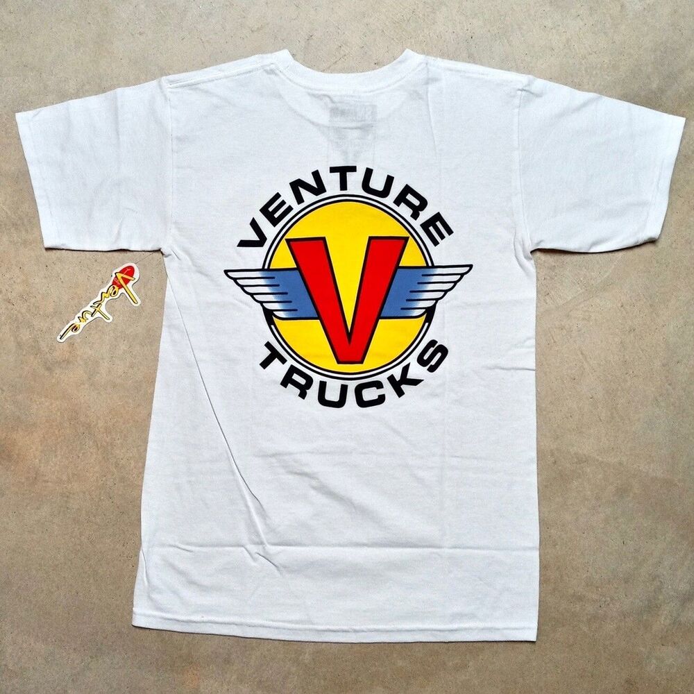 NWT Venture Trucks Logo Skateboard Short Sleeve Graphic T-Shirt - Size Small